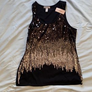 Black sequin tank top from Dress Barn